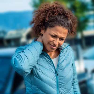 Painful neck ache after fender bender car crash